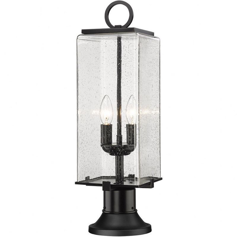 Sana Black Aluminum 2-Light Outdoor Pier Lantern