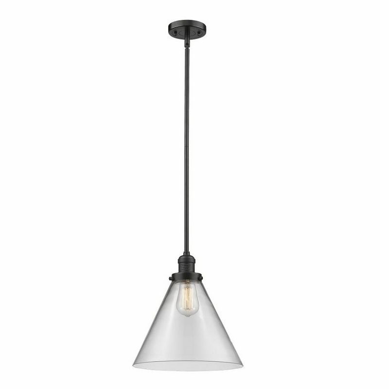 Mini Oil Rubbed Bronze Glass Pendant Light