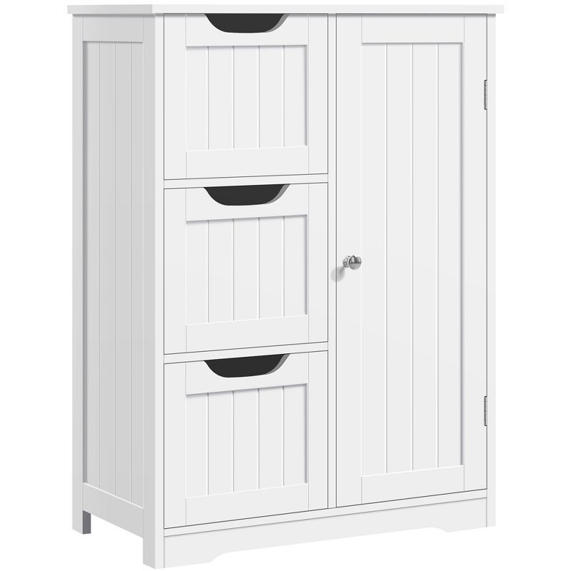 White MDF Living Room Cabinet with Adjustable Shelving