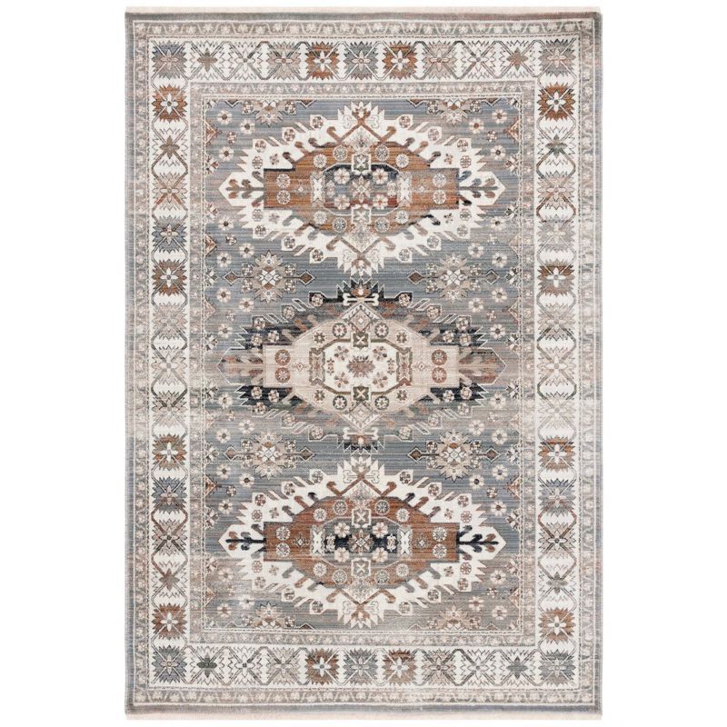 Heirloom Elegance Grey/Cream Hand-Knotted Cotton Blend Rug