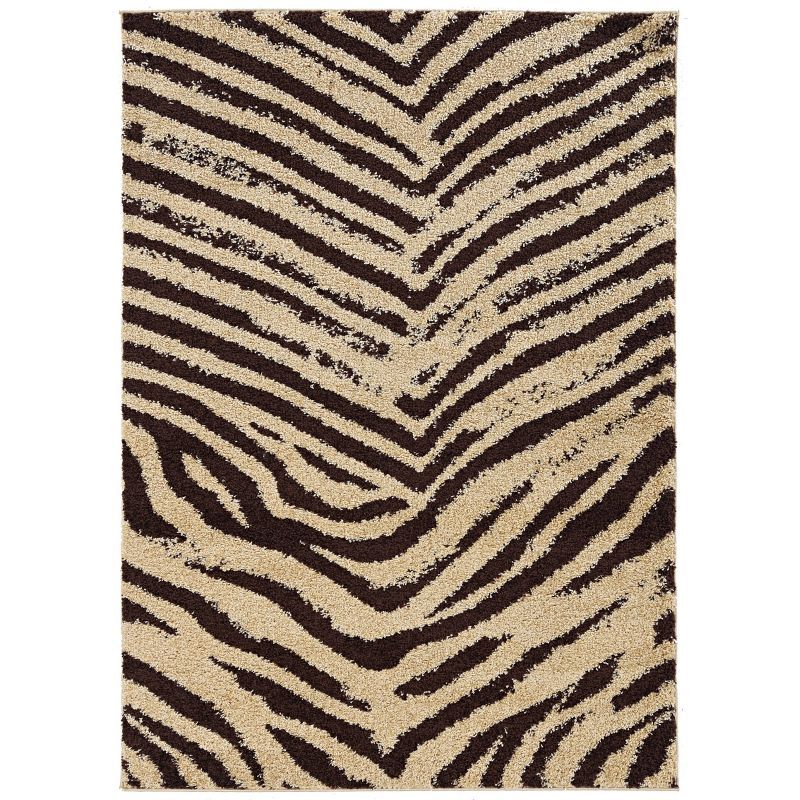 Reversible Moroccan-Inspired 5' x 7' Brown Shag Rug