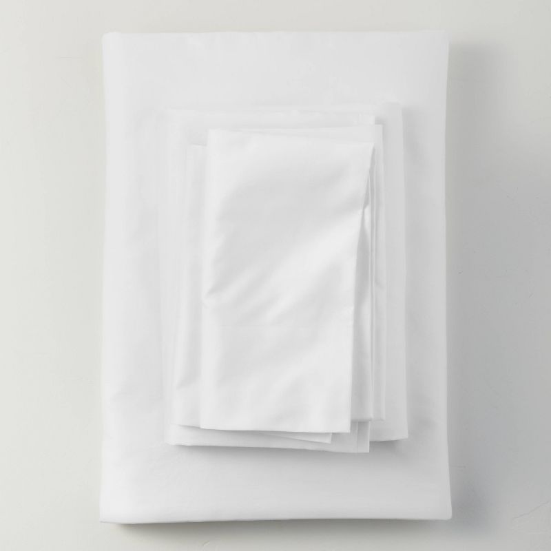 Full White Supima Cotton Sateen Sheet Set