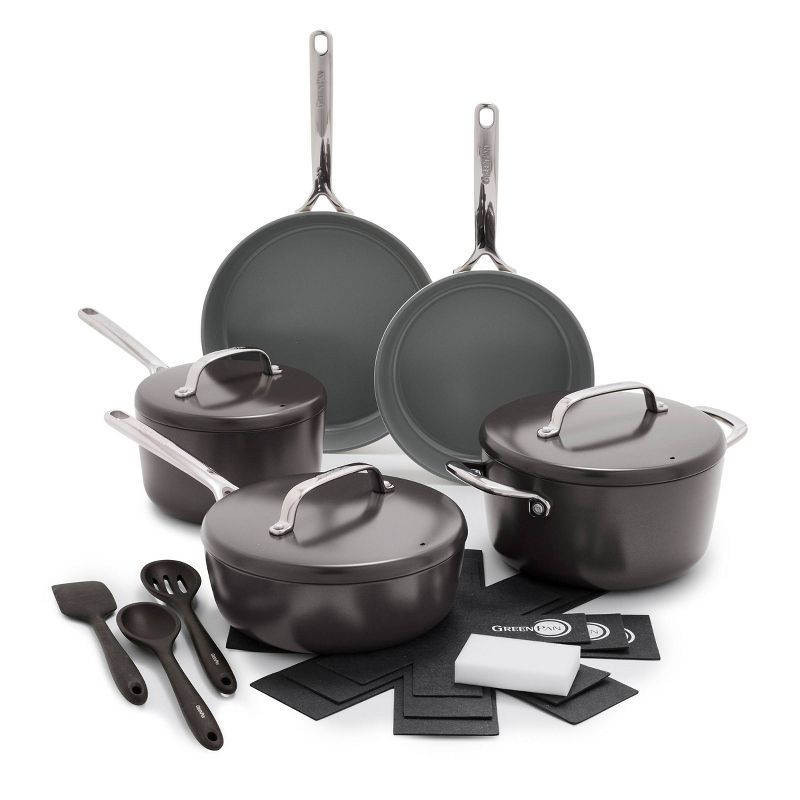 GreenPan GP5 Cocoa Aluminum Nonstick 15-Piece Cookware Set