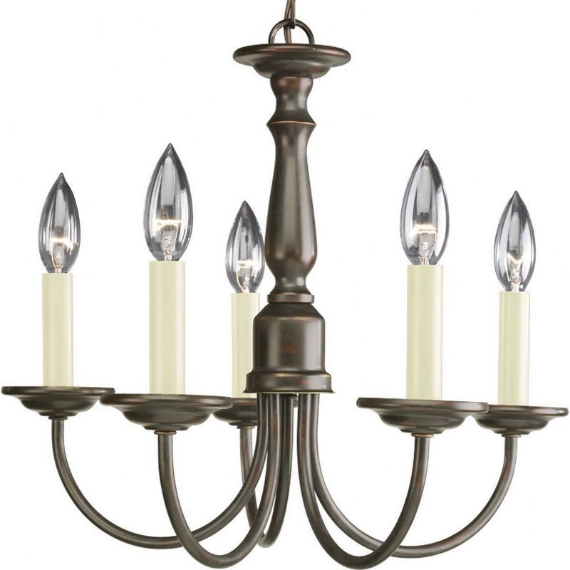 Antique Bronze Mini 5-Light Candle Chandelier