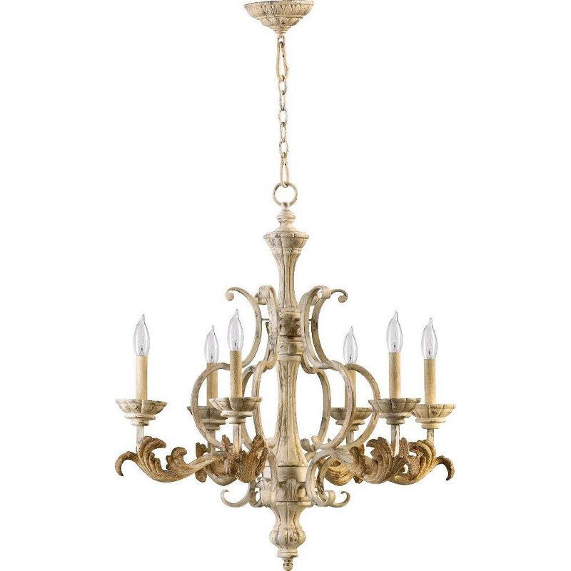 Persian White 6-Light Candelabra Chandelier