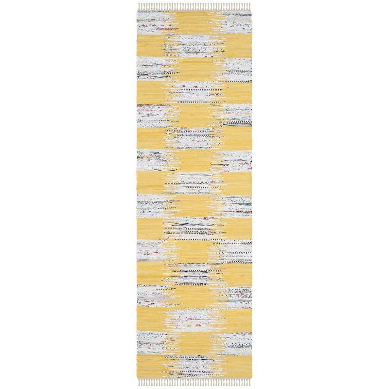 Montauk Yellow and Multicolor Handwoven Cotton Runner Rug