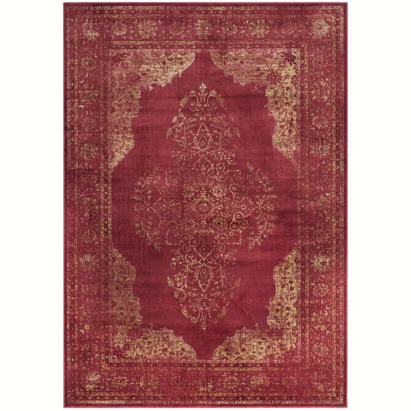 Elegant Rose Hand-Knotted Viscose 5' x 7' Rectangular Rug