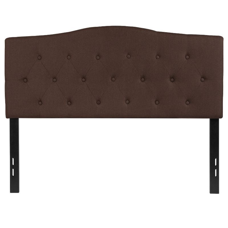 Dark Brown Tufted Upholstered Full Size Headboard