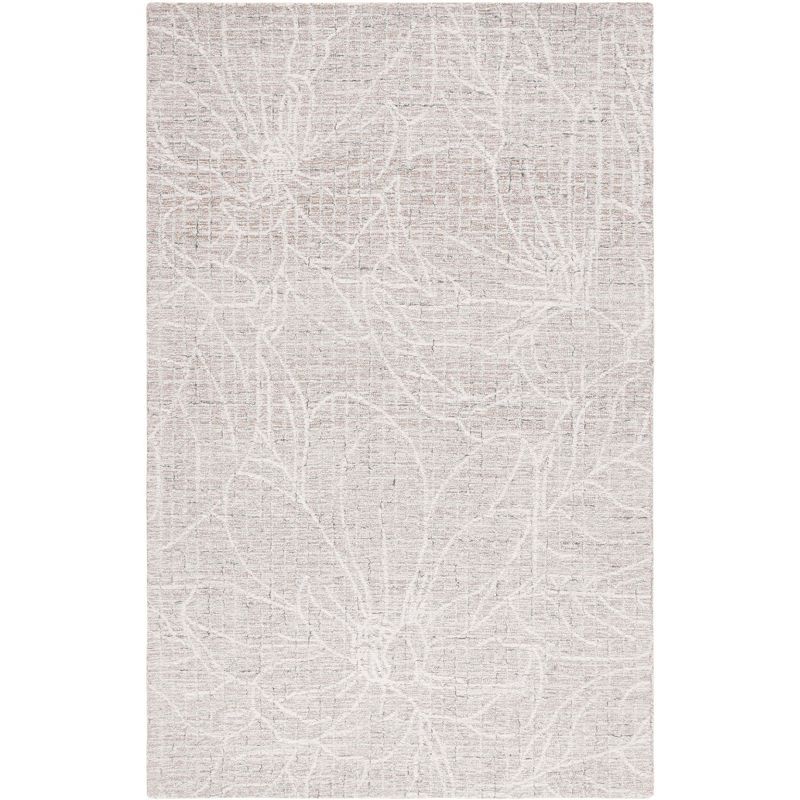 Ivory Elegance 4' x 6' Hand-Tufted Wool Rectangular Area Rug