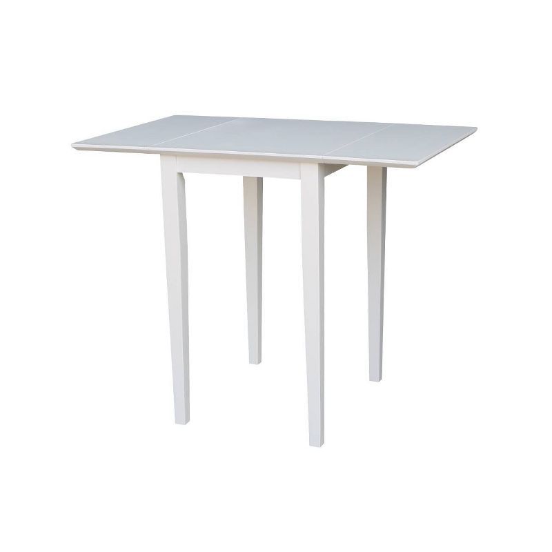 White Parawood Extendable Drop Leaf Dining Table