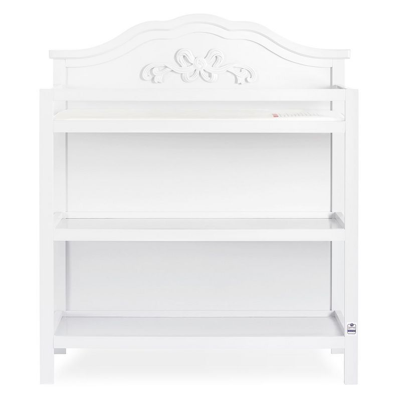 Jasmine White Pinewood Changing Table with Safety Strap