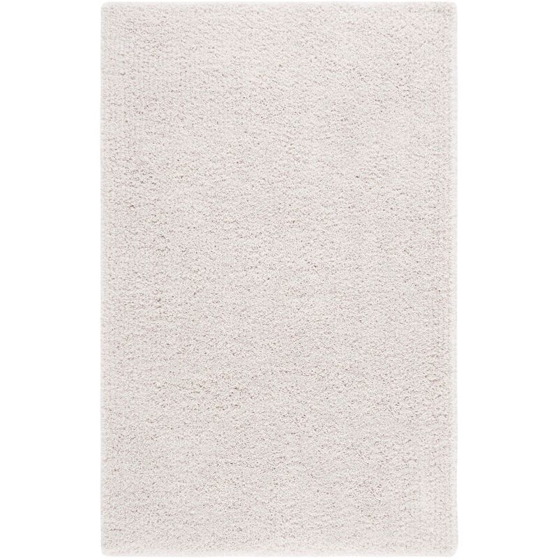 Ivory Hand-Tufted Shag Area Rug 4' x 6'