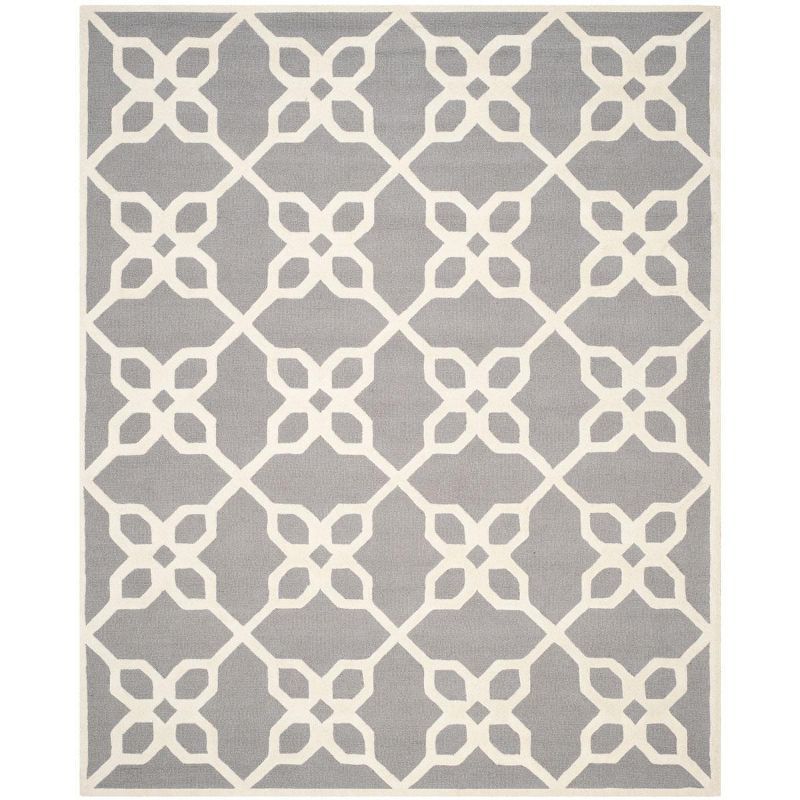 Gray Hand-Tufted Wool 8' x 10' Rectangular Rug