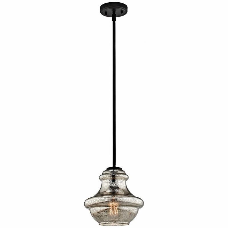 Everly 9.25" Mini Schoolhouse Pendant Light in Olde Bronze