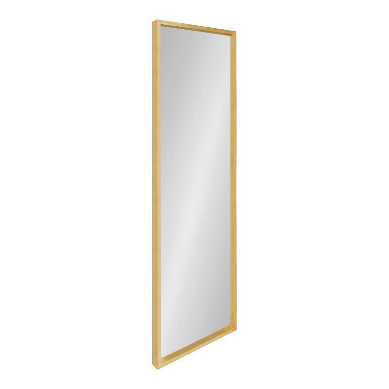 Travis Rectangular Gold Wood Framed Wall Mirror