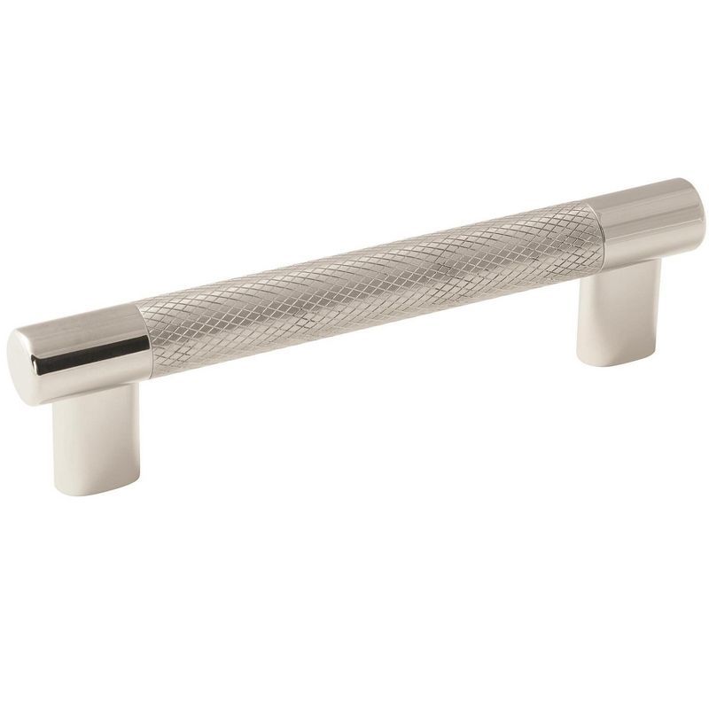 Polished Nickel Textured Cabinet Bar Pull with Mounting Hardware