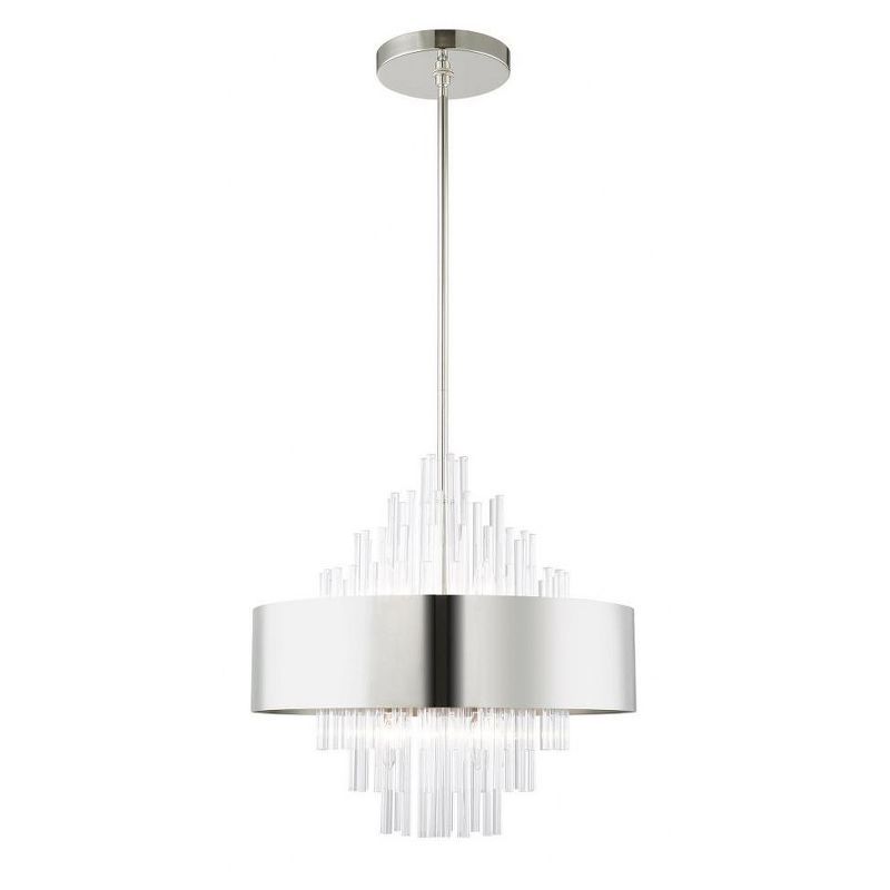 Mini Orenburg 8-Light Crystal Pendant with Polished Nickel Finish