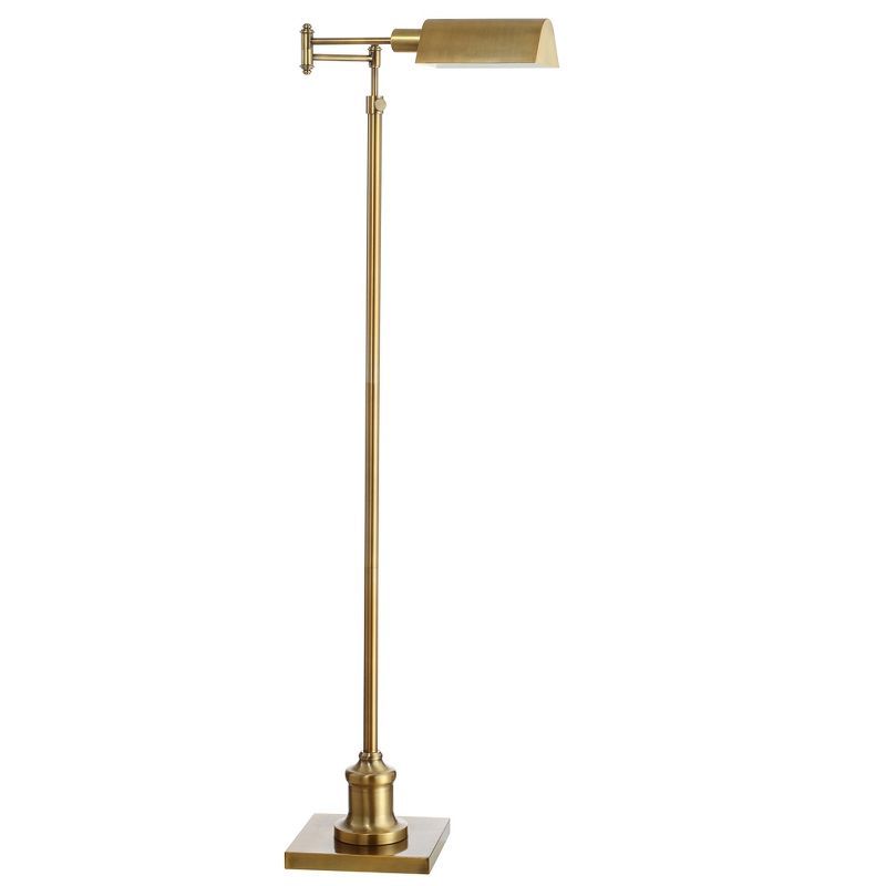 Adjustable Contemporary Briggs 65'' Brass Gold Metal Floor Lamp