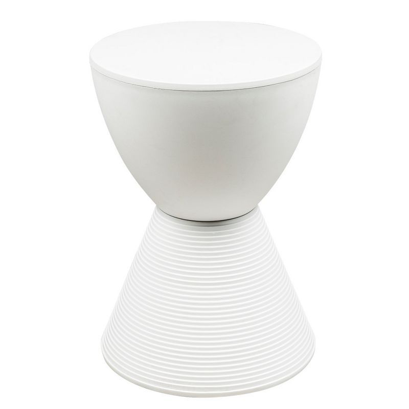 White Modern Round Polypropylene Side Table