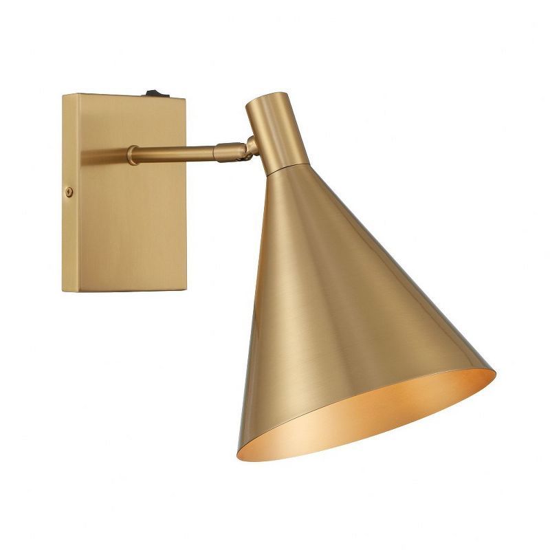 Noble Brass Adjustable Metal Shade Dimmable Sconce