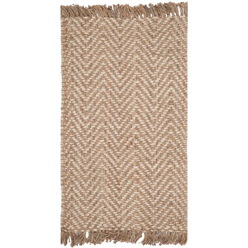 3' x 5' Bleach and Natural Jute Handwoven Area Rug