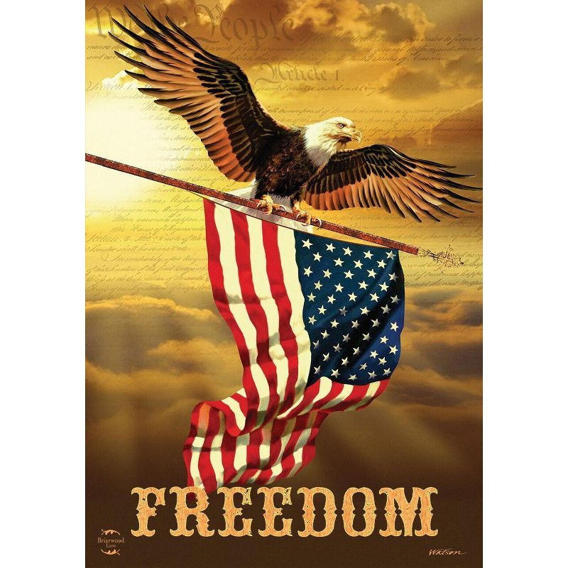 Freedom Eagle Patriotic Polyester House Flag 28" x 40"