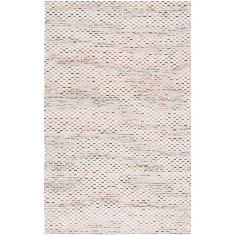 Marbella Beige and Rust Handwoven Wool Area Rug