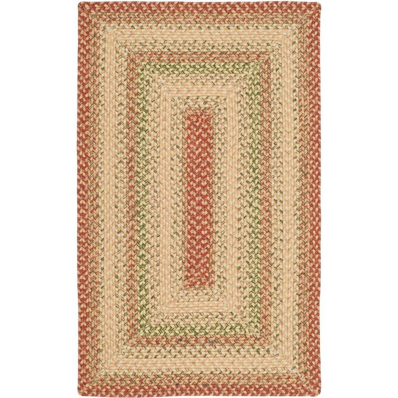 Ivory Braided Handmade Reversible Synthetic Area Rug - 2'6" x 4'