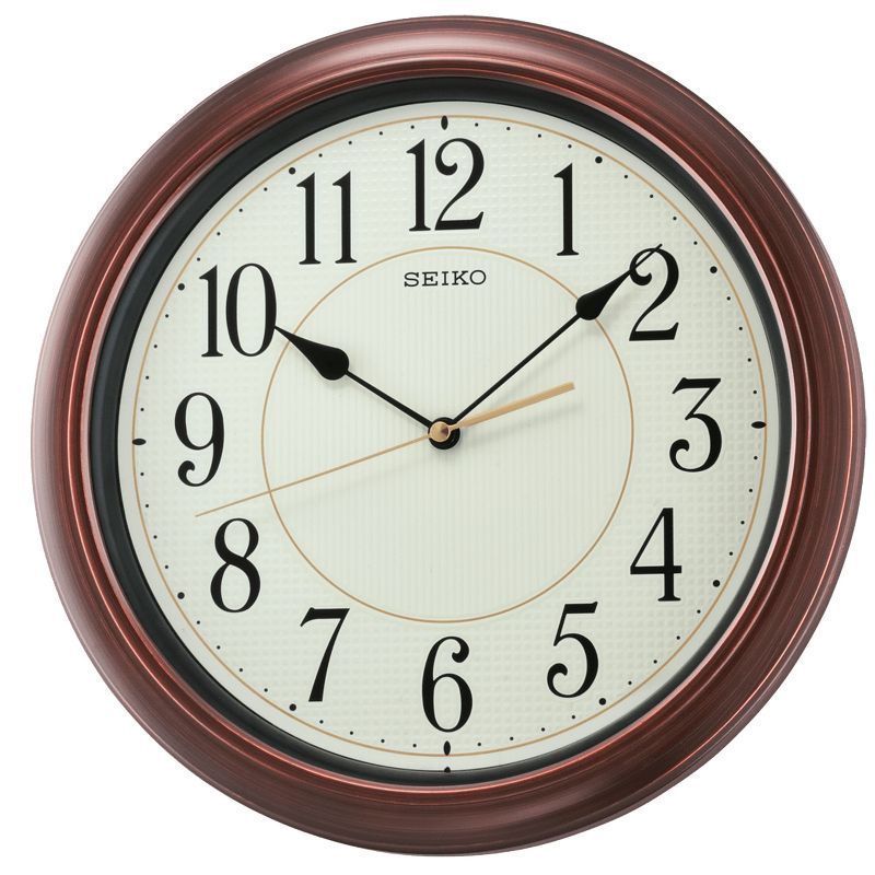 Seiko 13" Brown Wood Finish Wall Clock