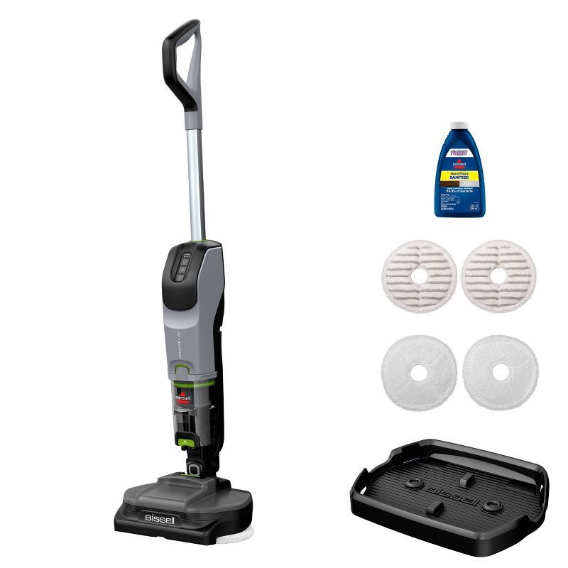 Gray Cordless Vacuum Mop Combo with Cleaning Pads