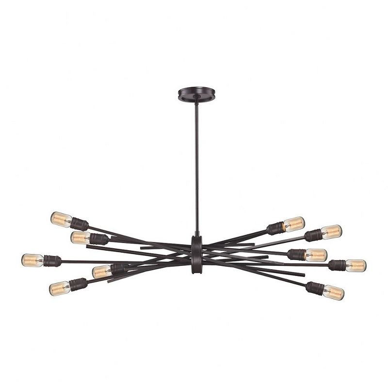 Xenia Oil Rubbed Bronze 10-Light Modern Chandelier