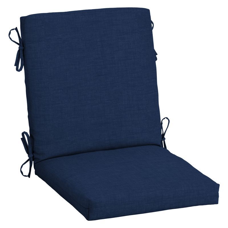Sapphire Blue High Back Outdoor Dining Chair Cushion