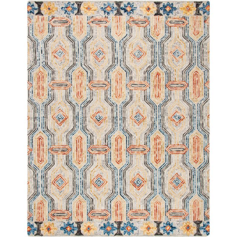 Handmade Blue Wool 8' x 10' Tufted Area Rug