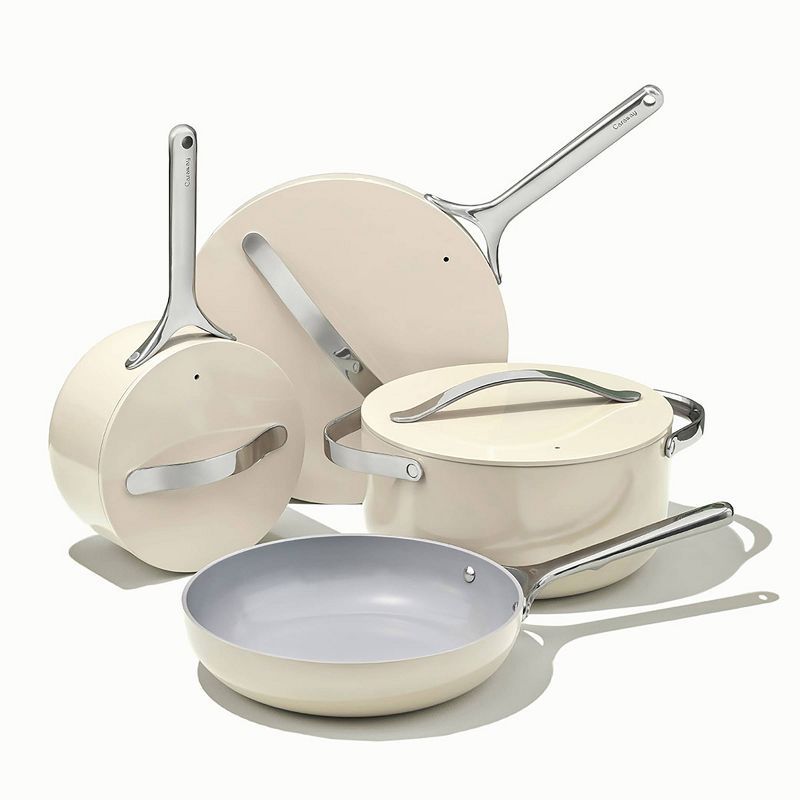 Cream Non-Stick Ceramic 12-Piece Cookware Set