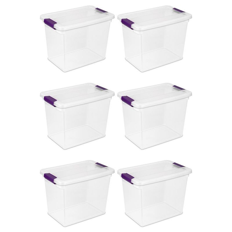 ClearView Kids' Room 27 Quart Plastic Stackable Storage Box with Latch Lid