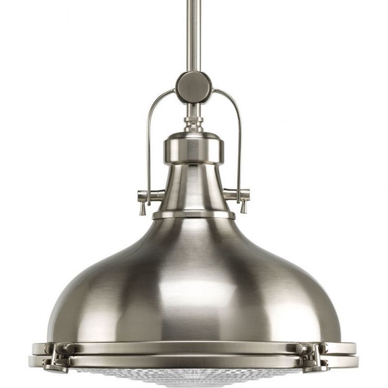 Brushed Nickel Mini LED Pendant with Clear Glass