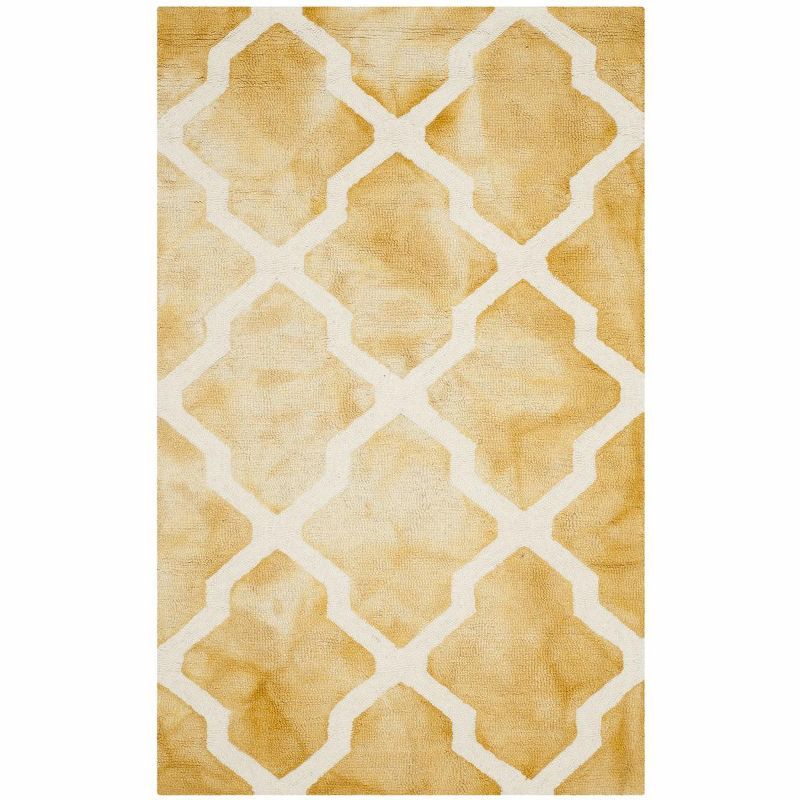 Artisan Gold & Ivory Hand-Tufted Wool Accent Rug - 2' x 3'