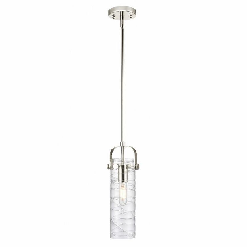 Pilaster II 14.5" Polished Nickel Cylinder Pendant Light