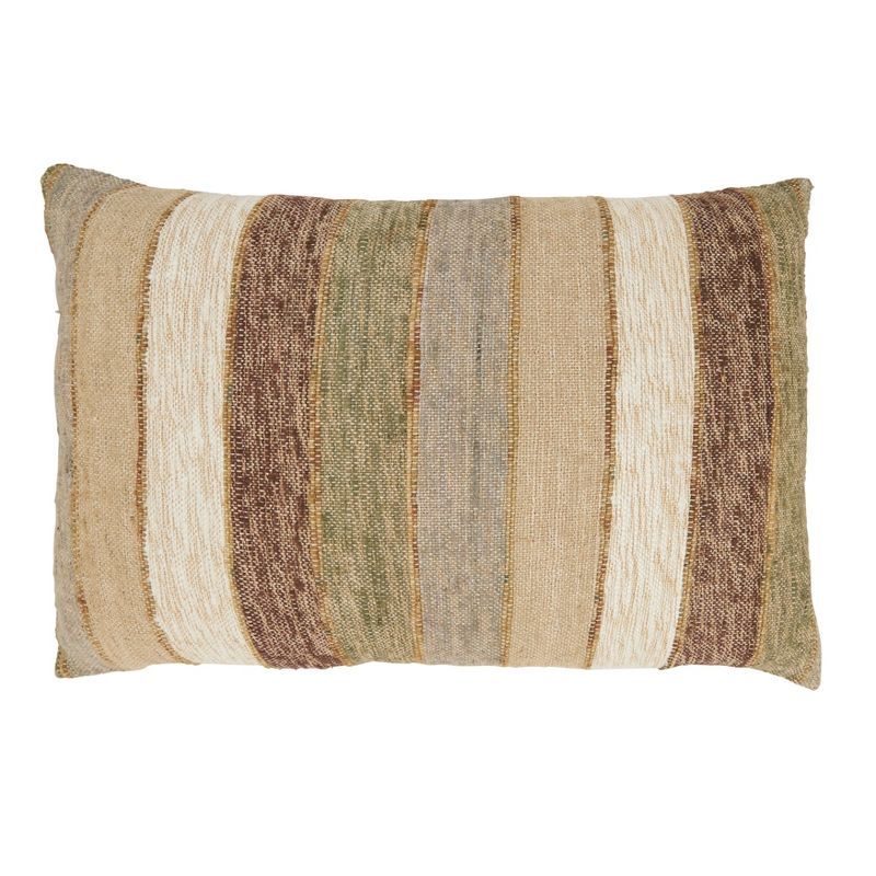 Classic Chic Striped Rectangular Cotton Throw Pillow