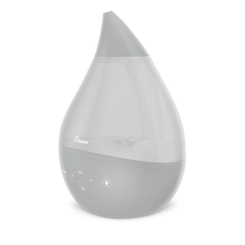 Gray Ultrasonic Cool Mist Humidifier with Sound Machine, 1 Gallon