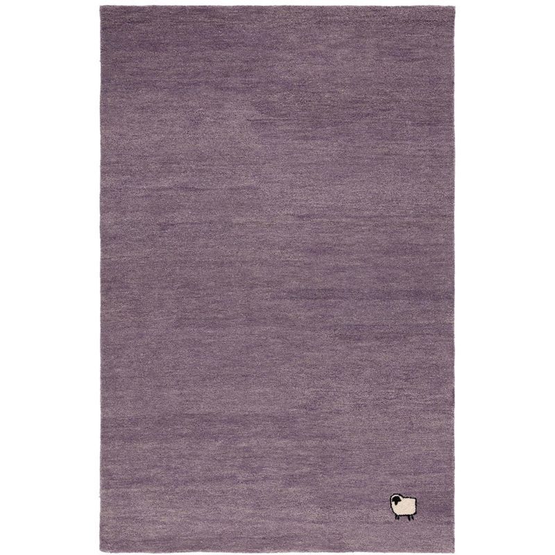 Handmade Purple Wool Tufted Rectangular Area Rug 5' x 8'