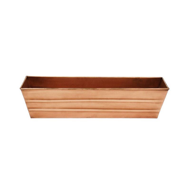 Small Copper Plated Galvanized Steel Rectangular Planter Box