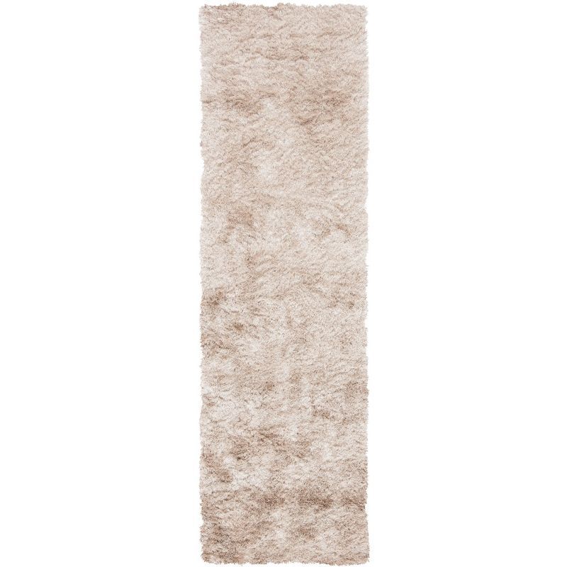 Safavieh Beige Hand-Tufted Shag Runner Rug