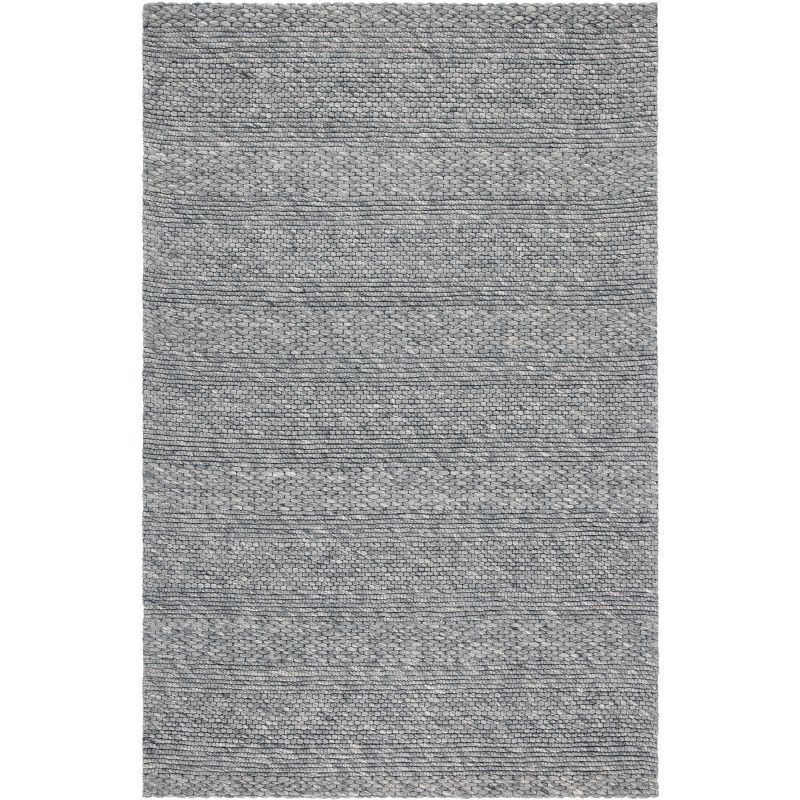 Marbella 4' x 6' Gray Wool and Synthetic Flat Woven Rug