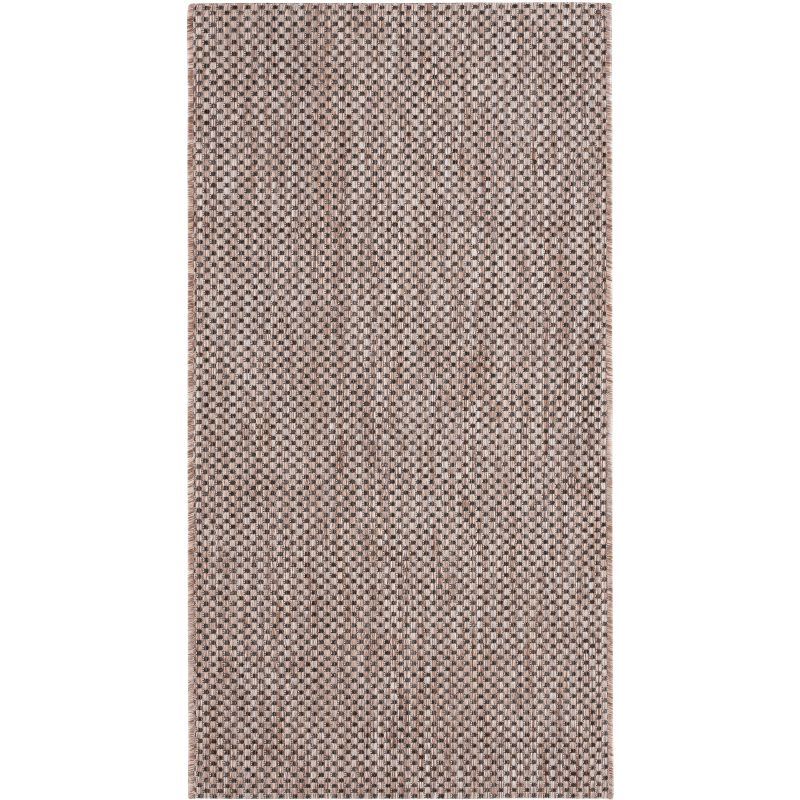 Sisal Weave Easy-Care 31'' Natural & Black Indoor/Outdoor Area Rug