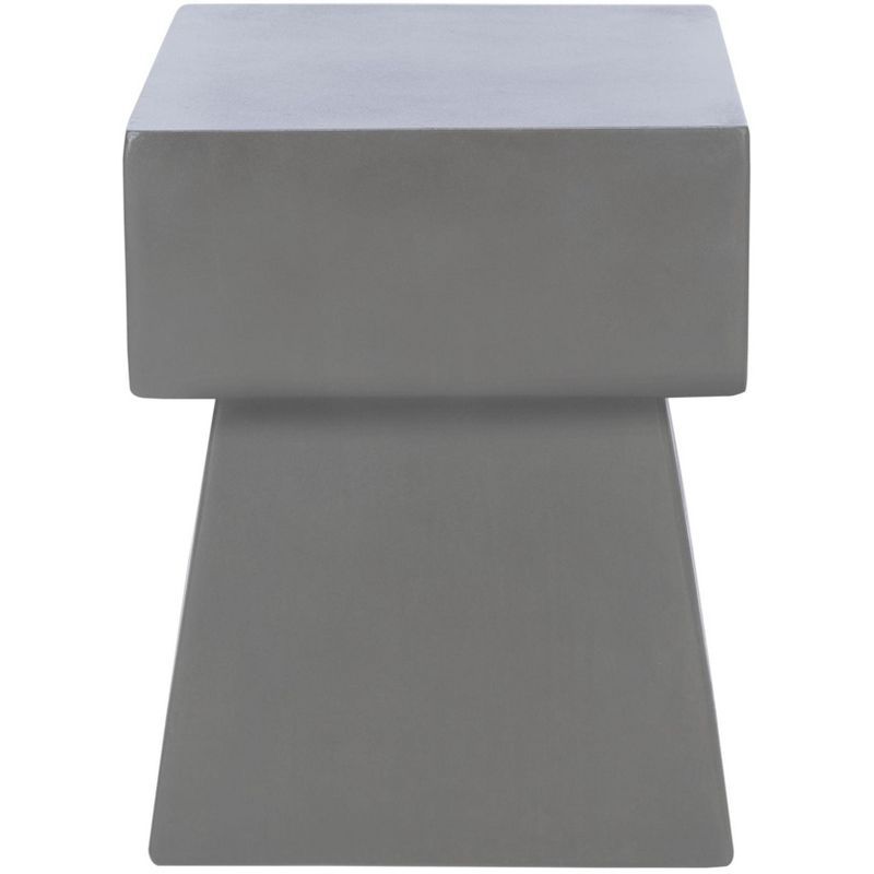 Zen Mushroom Dark Grey Concrete Square Accent Table