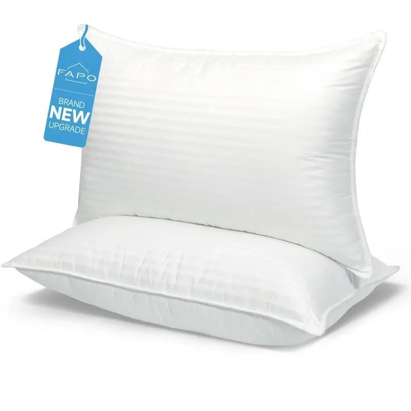 Queen Size White Polyester Universal Sleeper Pillow Set