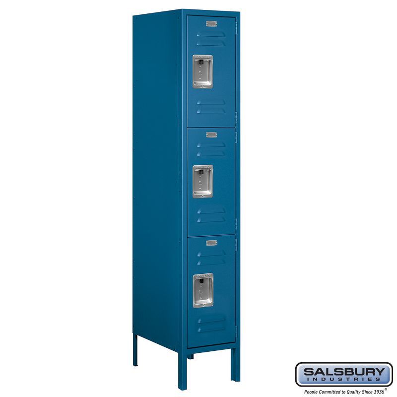 Salsbury Blue 66" Metal Triple Tier Locker