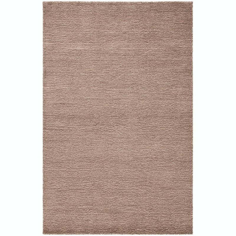 Hand-Knotted Serene Blue Wool Rectangular Area Rug - 5' x 8'