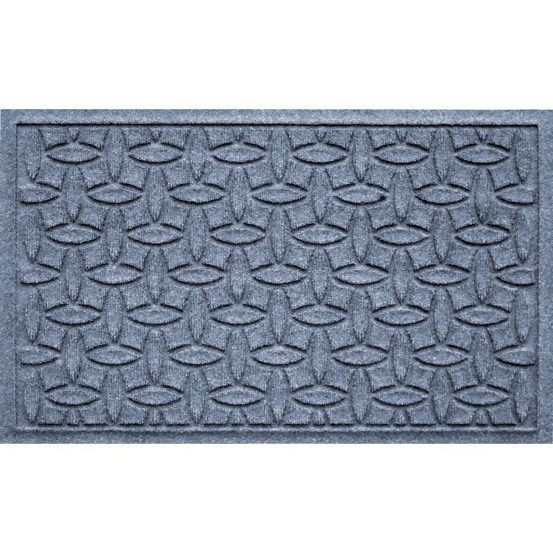 Eco-Friendly Blue WaterHog 25'' Outdoor Mat with Water Dam Border